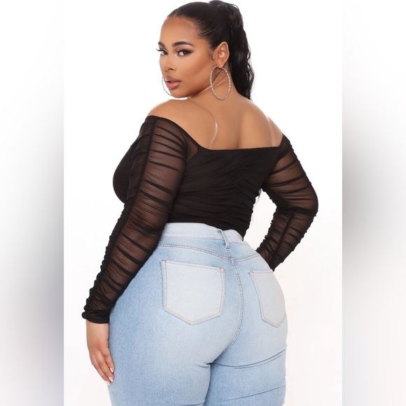 Fashion nova “A hot mesh” black bodysuit size 2x - Picture 2 of 4